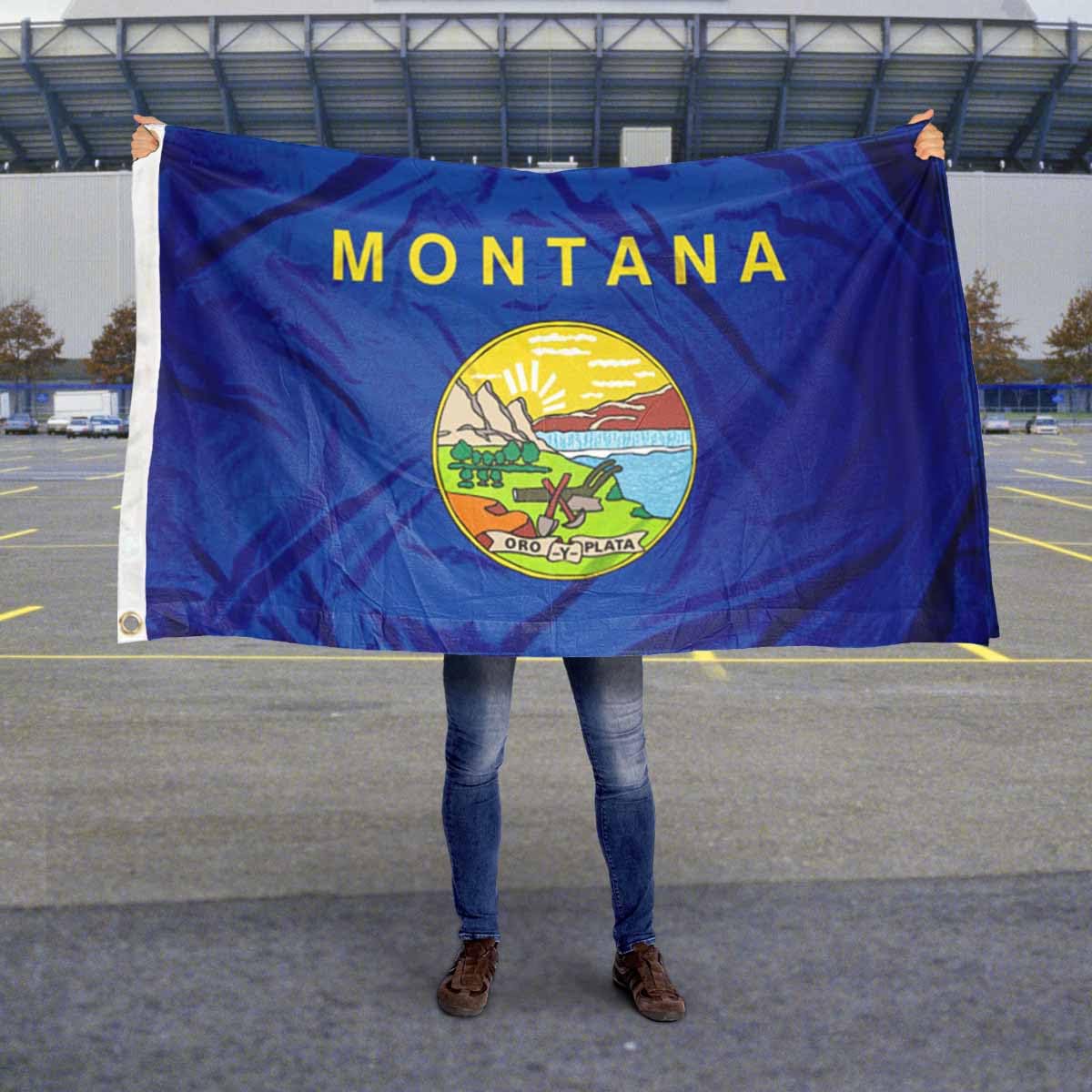 Sports Flags Pennants Company State of Montana Flag 3x5 Foot Banner - Sports Collectibles, Sports Memorabilia, Sports Fan Shop, Sports Gifts