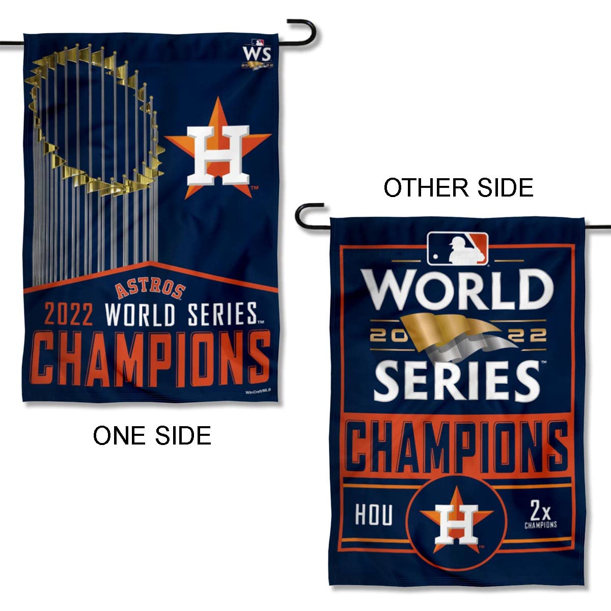 WinCraft Houston Astros 2022 World Champions Double Sided Garden Flag - Sports Collectibles, Sports Memorabilia, Sports Fan Shop, Sports Gifts
