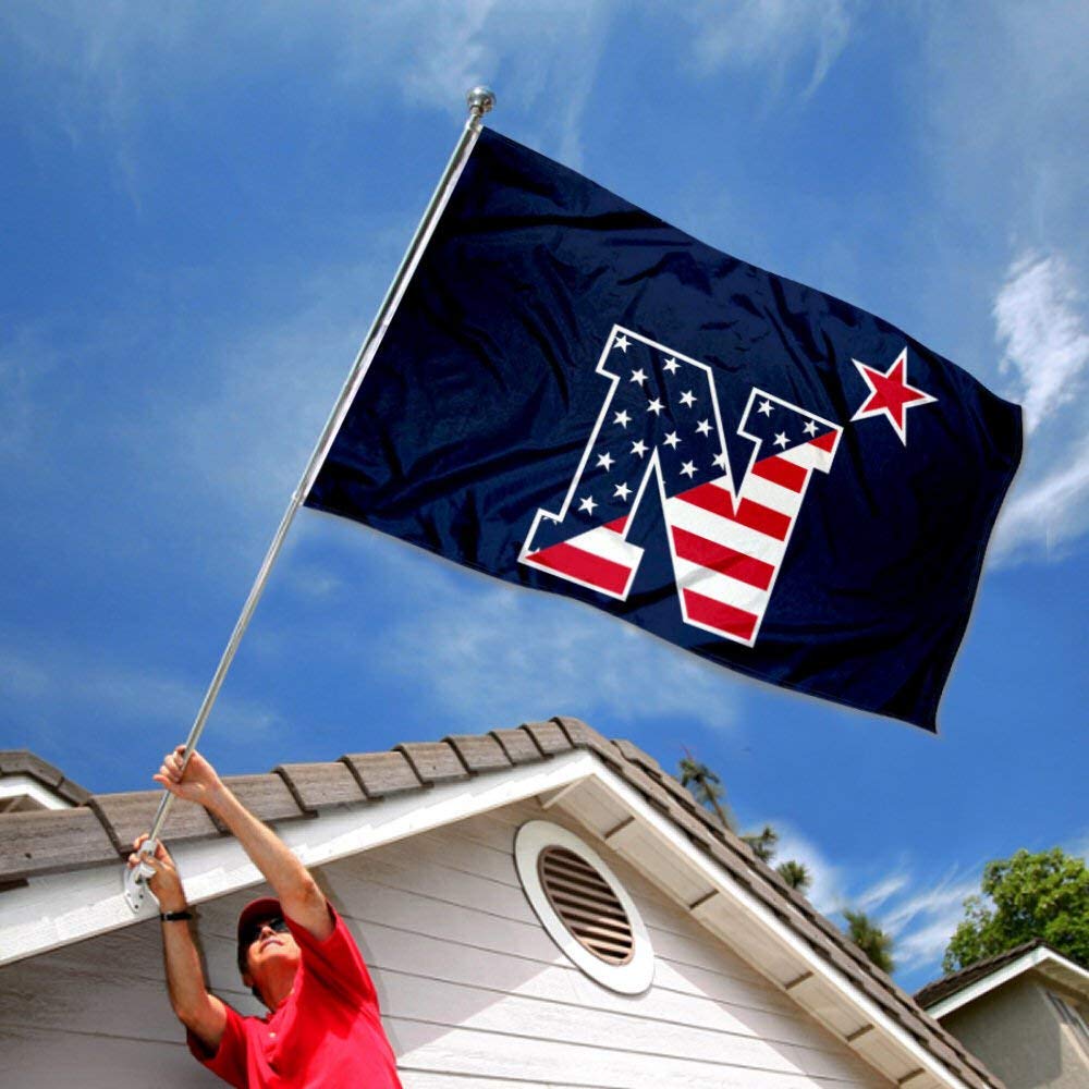 College Flags & Banners Co. US Navy Patriotic Logo Flag and USA 3x5 Flag Set - Sports Collectibles, Sports Memorabilia, Sports Fan Shop, Sports Gifts