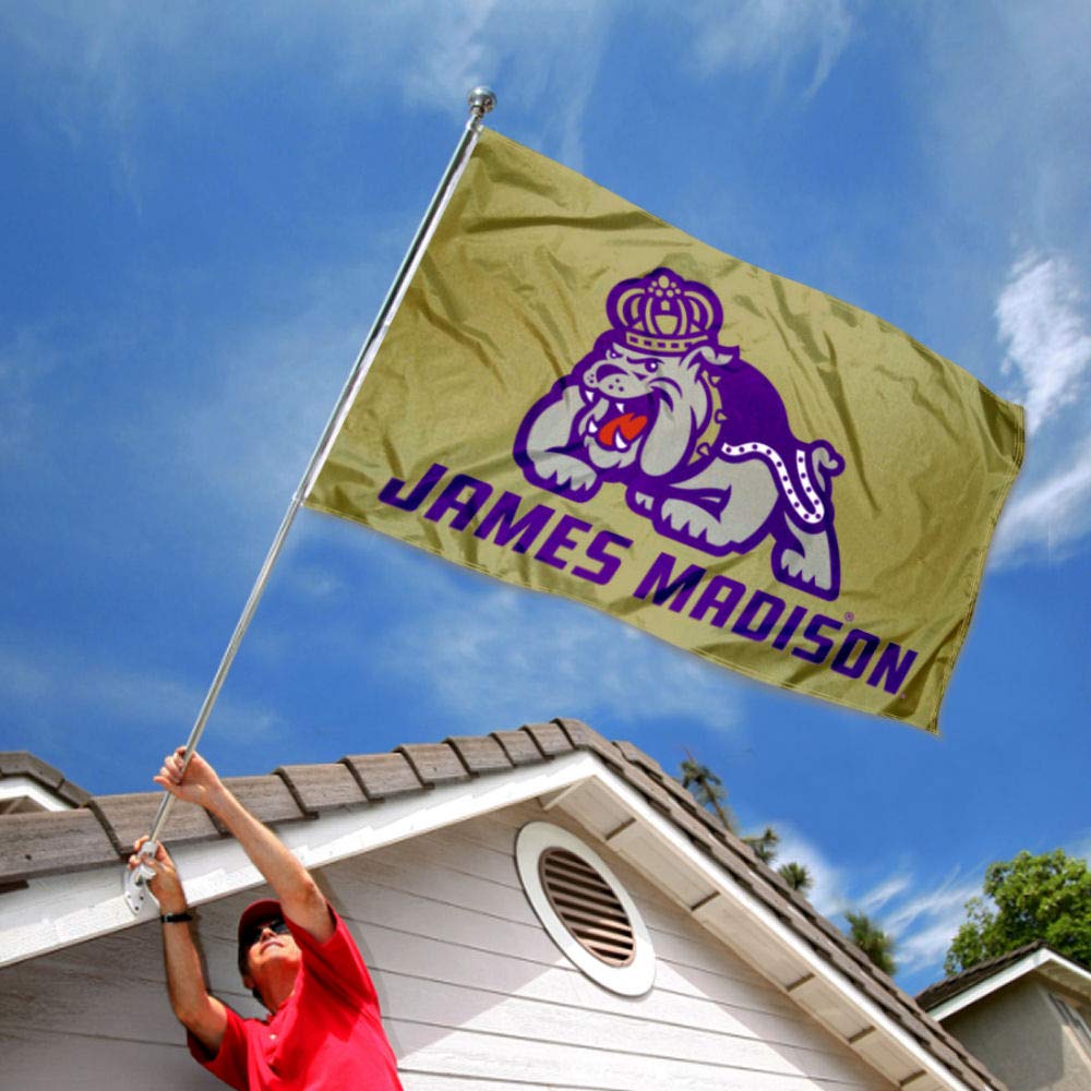 College Flags & Banners Co. James Madison Dukes Dual Logo Double Sided Flag - Sports Collectibles, Sports Memorabilia, Sports Fan Shop, Sports Gifts