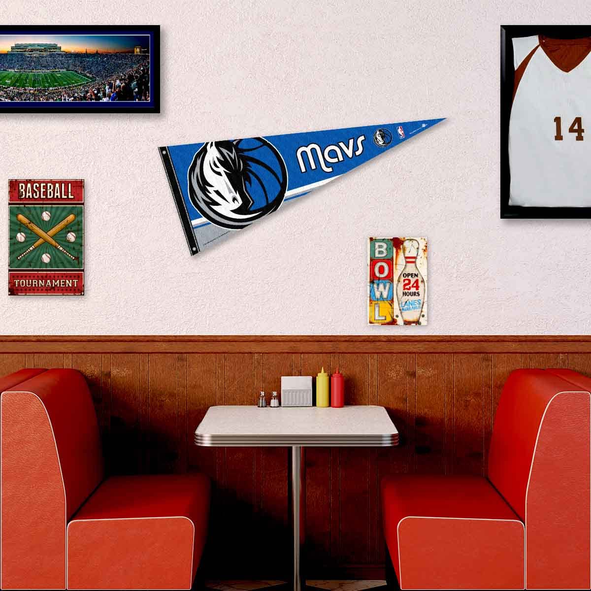 Dallas Mavericks Pennant Flag and Wall Tack Pads Mounts - Sports Collectibles, Sports Memorabilia, Sports Fan Shop, Sports Gifts