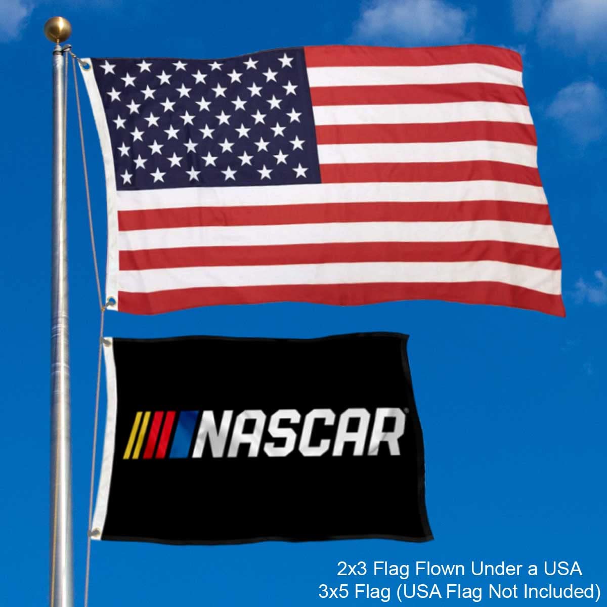 WinCraft NASCAR Logo 2x3 Foot Small Flag - Sports Collectibles, Sports Memorabilia, Sports Fan Shop, Sports Gifts