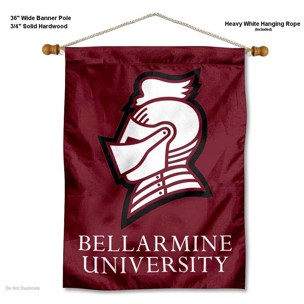 Bellarmine BU Knights House Flag and Wood Banner Pole Set - Sports Collectibles, Sports Memorabilia, Sports Fan Shop, Sports Gifts