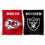WinCraft Chiefs and Raiders House Divided Flag Rivalry Banner - Sports Collectibles, Sports Memorabilia, Sports Fan Shop, Sports Gifts