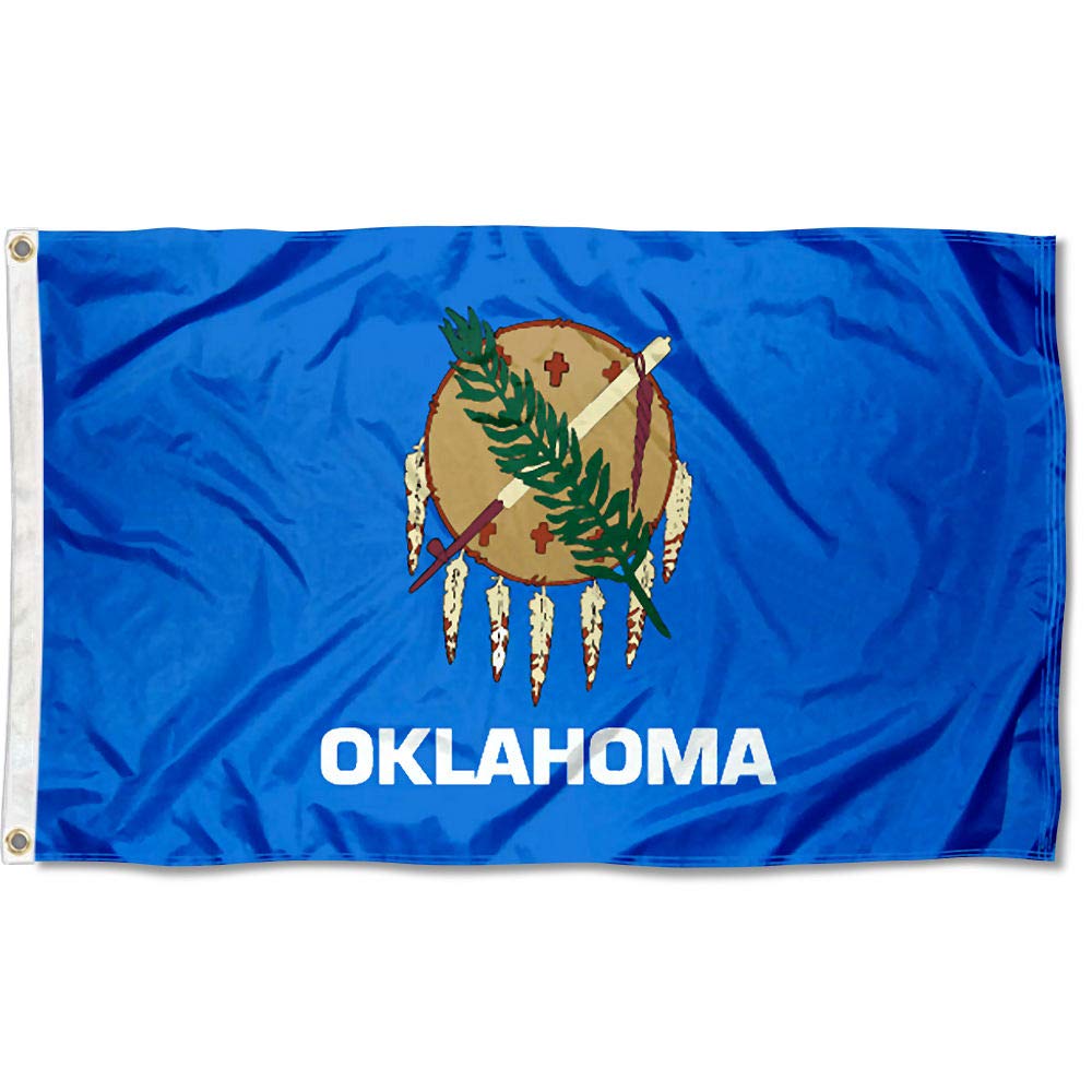 Sports Flags Pennants Company State of Oklahoma Flag 3x5 Foot Banner - Sports Collectibles, Sports Memorabilia, Sports Fan Shop, Sports Gifts