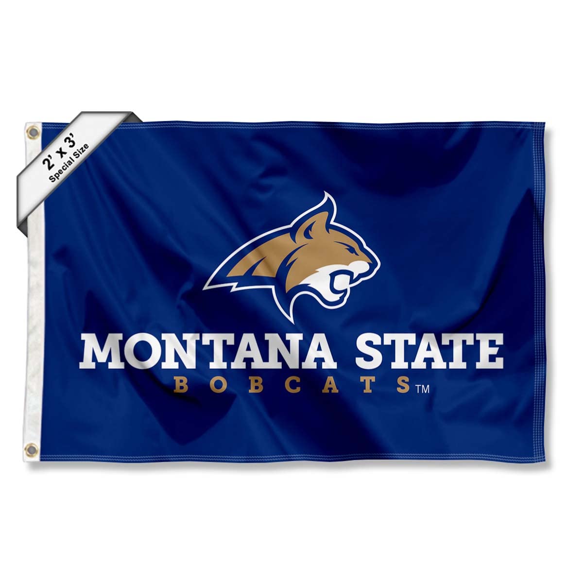 College Flags & Banners Co. Montana State Bobcats Small 2x3 Foot Flag - Sports Collectibles, Sports Memorabilia, Sports Fan Shop, Sports Gifts