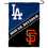 WinCraft House Divided Dodgers and Giants Double Sided Garden Flag - Sports Collectibles, Sports Memorabilia, Sports Fan Shop, Sports Gifts