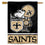WinCraft New Orleans Saints Sir Saint Mascot Double Sided House Flag - Sports Collectibles, Sports Memorabilia, Sports Fan Shop, Sports Gifts