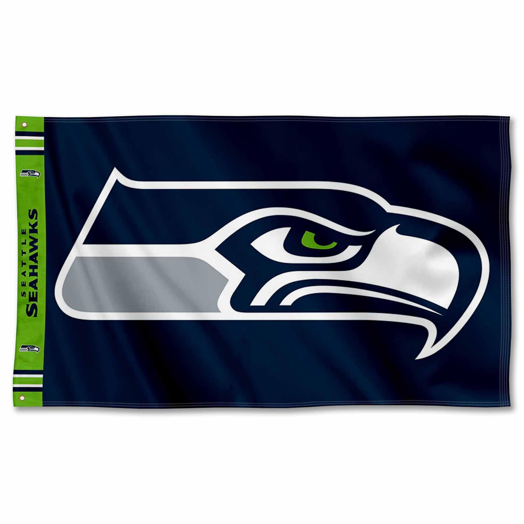 WinCraft Seattle Seahawks Printed Header 3x5 Foot Banner Flag - Sports Collectibles, Sports Memorabilia, Sports Fan Shop, Sports Gifts