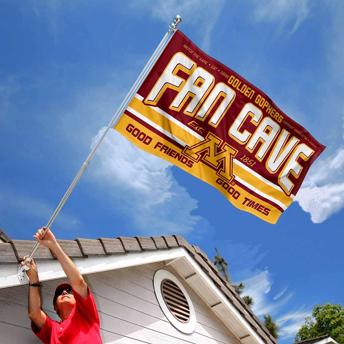 Minnesota Gophers Fan Man Cave Banner Flag - Sports Collectibles, Sports Memorabilia, Sports Fan Shop, Sports Gifts