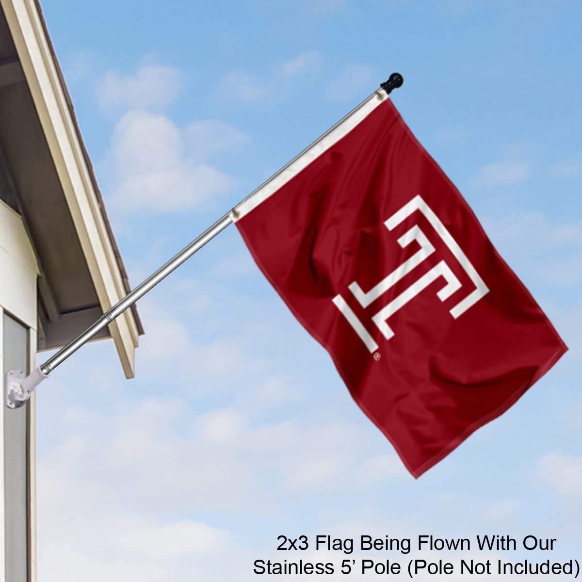 College Flags & Banners Co. Temple Owls Small 2x3 Foot Flag - Sports Collectibles, Sports Memorabilia, Sports Fan Shop, Sports Gifts