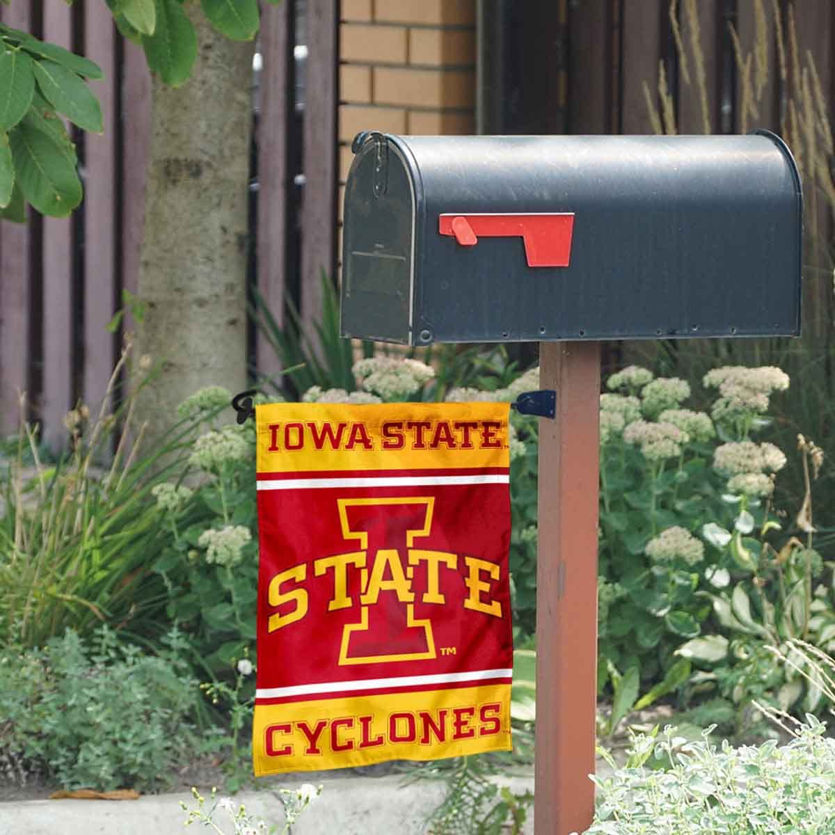 College Flags & Banners Co. Iowa State Garden Flag and Mailbox Post Pole Mount Holder Set - Sports Collectibles, Sports Memorabilia, Sports Fan Shop, Sports Gifts