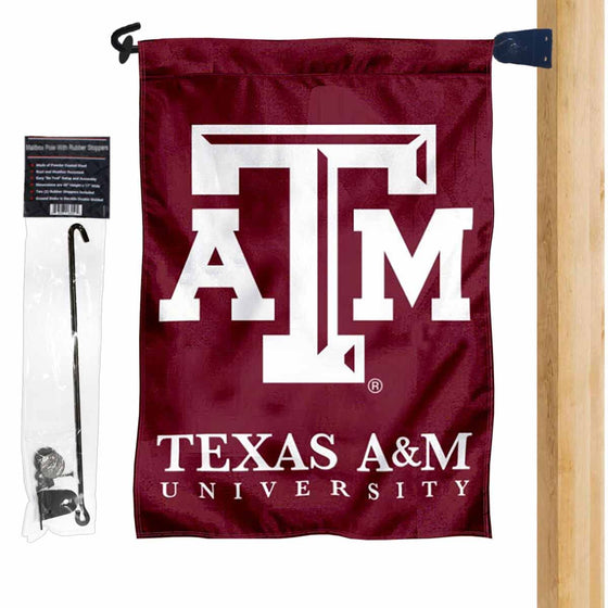 College Flags & Banners Co. Texas A&M Aggies Wordmark Garden Flag and Mailbox Post Pole Mount Holder Set - Sports Collectibles, Sports Memorabilia, Sports Fan Shop, Sports Gifts