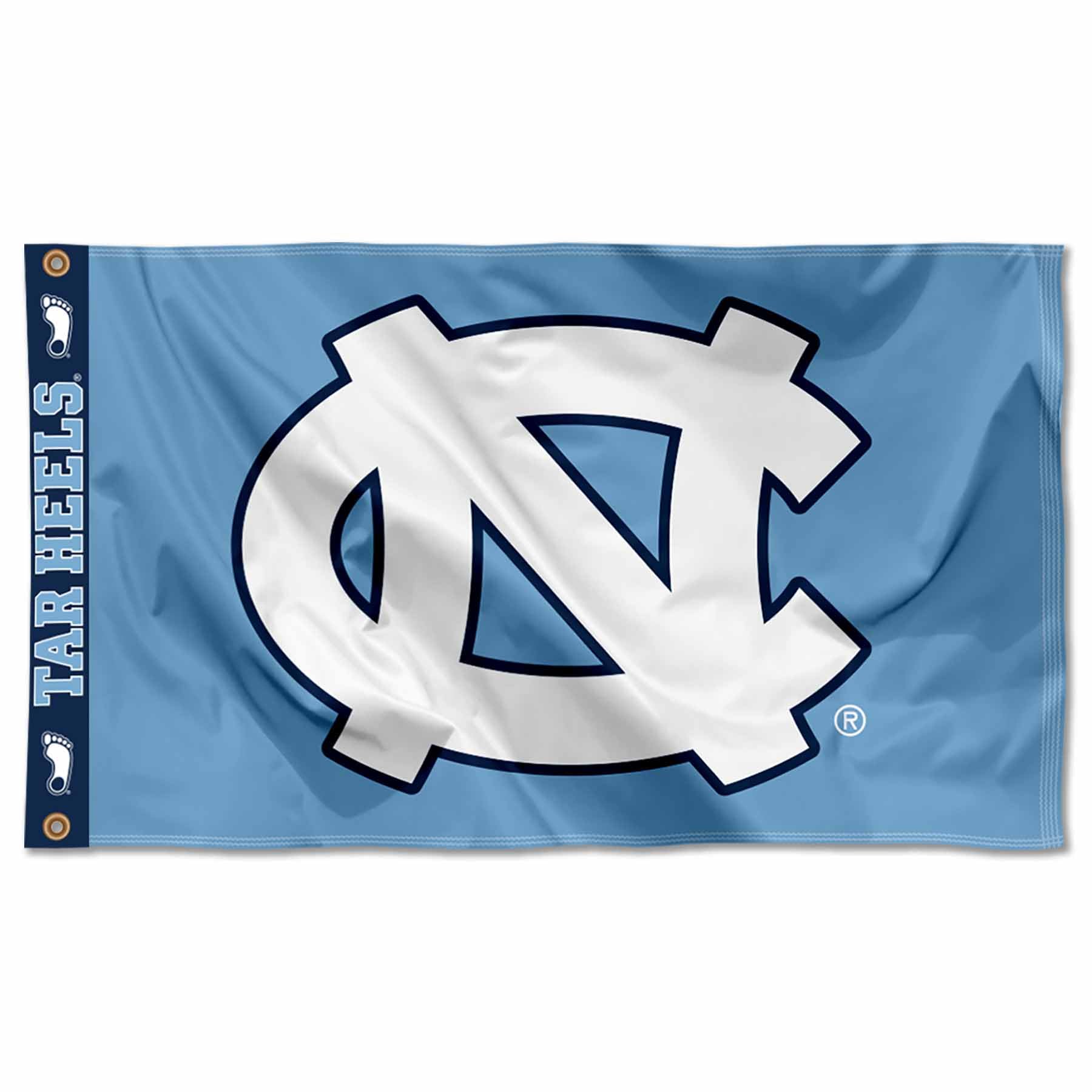 College Flags & Banners Co. UNC Tar Heels Printed Header 3x5 Foot Banner Flag - Sports Collectibles, Sports Memorabilia, Sports Fan Shop, Sports Gifts