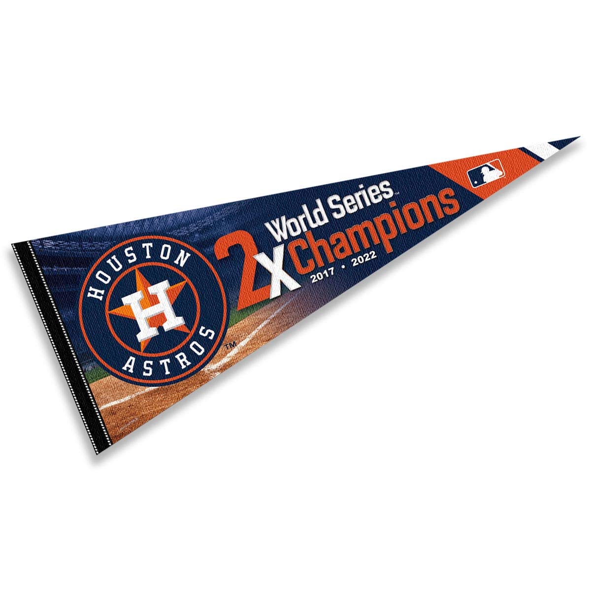 WinCraft Houston Astros 2 Time Champions Pennant Flag - Sports Collectibles, Sports Memorabilia, Sports Fan Shop, Sports Gifts