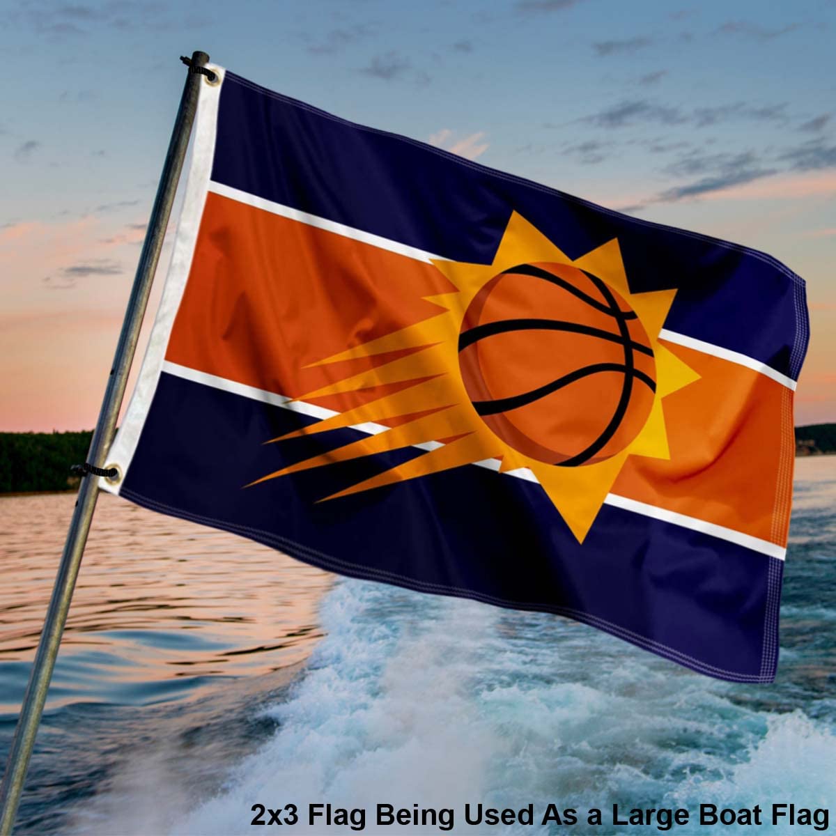 WinCraft Phoenix Suns Small 2x3 Foot Banner Flag - Sports Collectibles, Sports Memorabilia, Sports Fan Shop, Sports Gifts