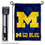 College Flags & Banners Co. Michigan Team University Wolverines Go Blue Garden Flag with Stand Holder - Sports Collectibles, Sports Memorabilia, Sports Fan Shop, Sports Gifts