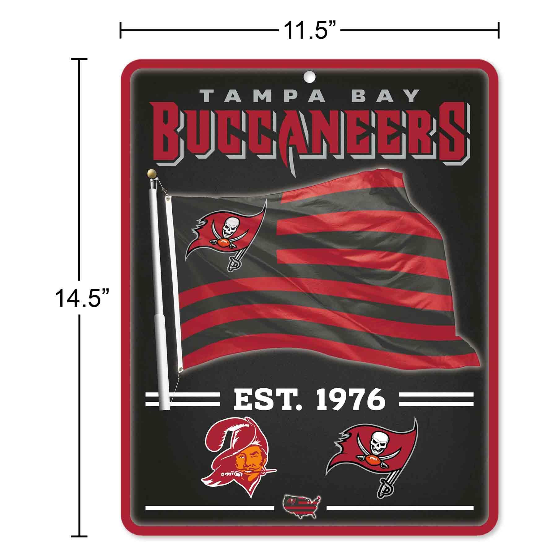 WinCraft Tampa Bay Buccaneers Americana Banner Flag Sign - Sports Collectibles, Sports Memorabilia, Sports Fan Shop, Sports Gifts