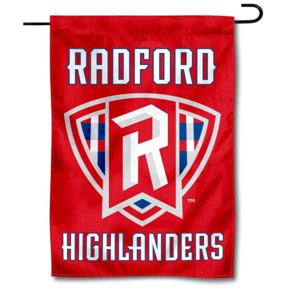 College Flags & Banners Co. Radford Highlanders Garden Flag and USA Flag Stand Pole Holder Set - Sports Collectibles, Sports Memorabilia, Sports Fan Shop, Sports Gifts