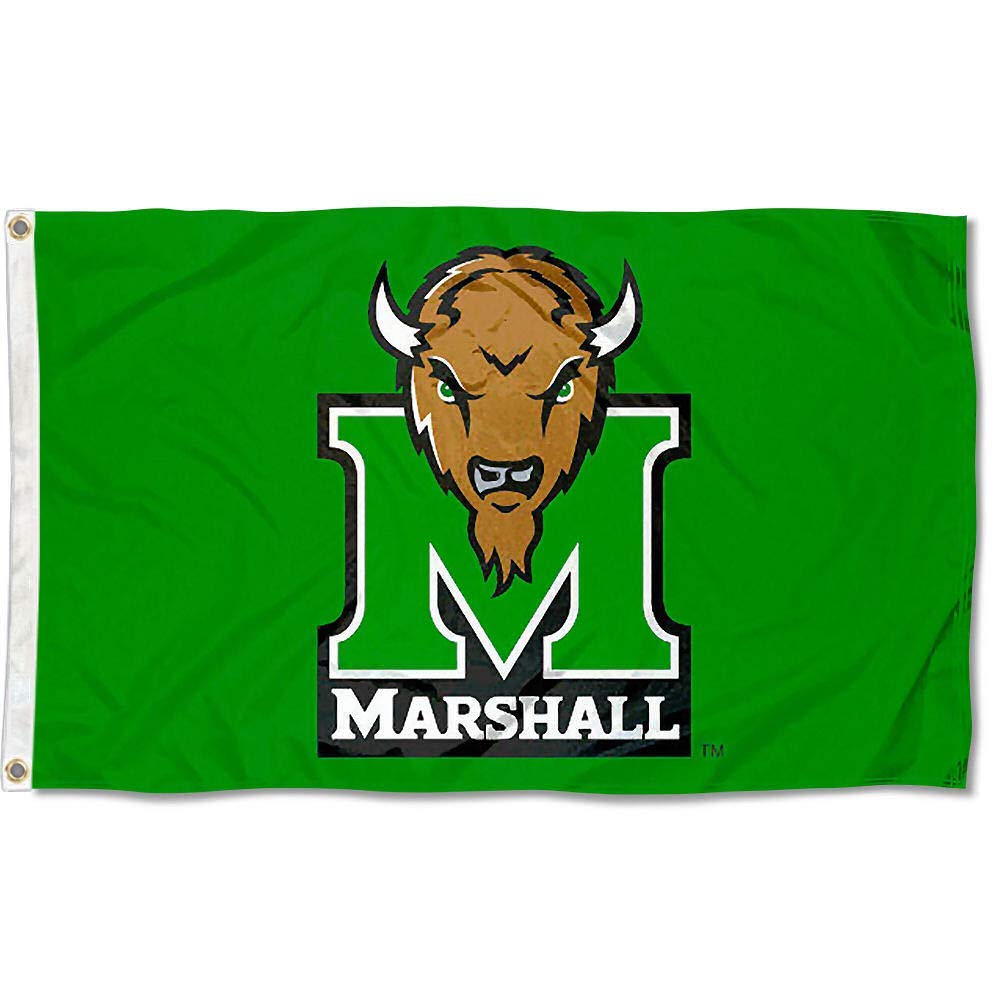College Flags & Banners Co. Marshall University Green 3x5 Flag and USA 3x5 Flag Set - Sports Collectibles, Sports Memorabilia, Sports Fan Shop, Sports Gifts