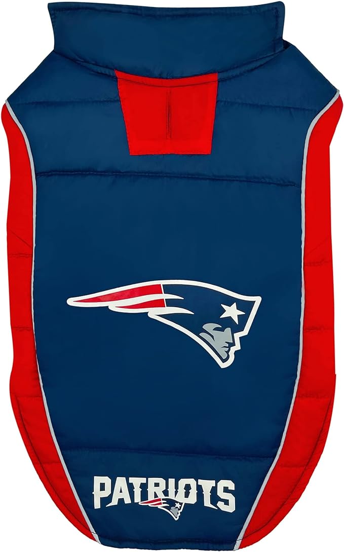 New England Patriots Puffer Vest Pets First - Sports Collectibles, Sports Memorabilia, Sports Fan Shop, Sports Gifts