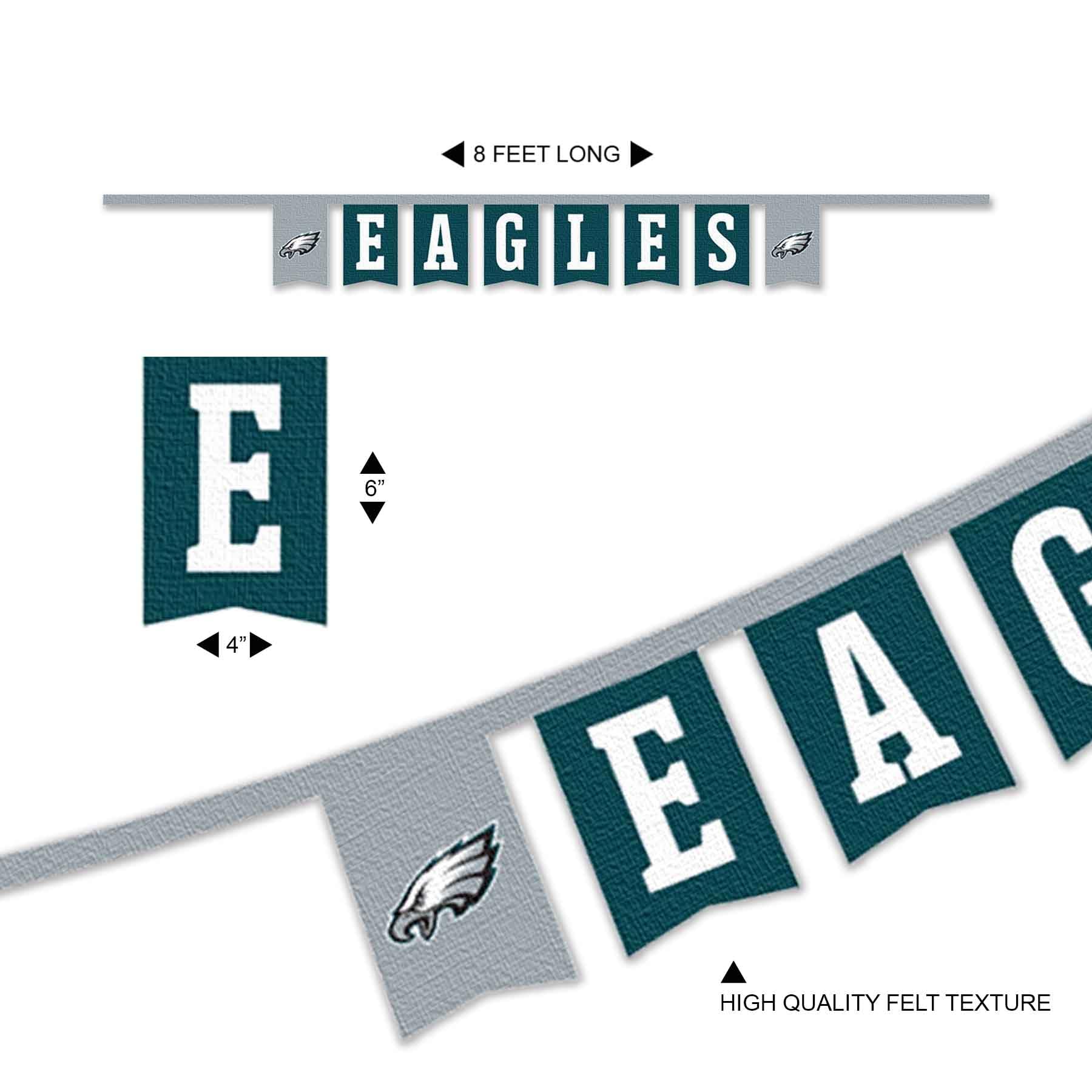 WinCraft Philadelphia Eagles Banner String Pennant Flags - Sports Collectibles, Sports Memorabilia, Sports Fan Shop, Sports Gifts