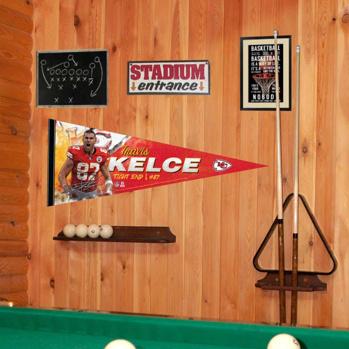 WinCraft Kansas City Chiefs Kelsey Pennant Banner Flag - Sports Collectibles, Sports Memorabilia, Sports Fan Shop, Sports Gifts
