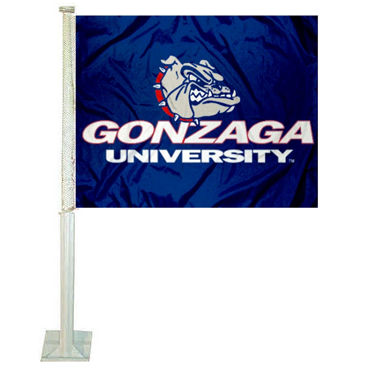 College Flags & Banners Co. Gonzaga Bulldogs Car Flag - Sports Collectibles, Sports Memorabilia, Sports Fan Shop, Sports Gifts