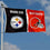 WinCraft Pittsburgh Steelers and Cleveland Browns House Divided Flag Rivalry Banner - Sports Collectibles, Sports Memorabilia, Sports Fan Shop, Sports Gifts