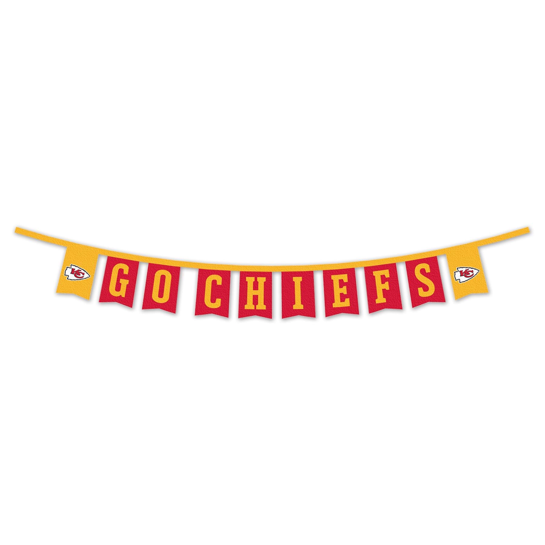 WinCraft Kansas City Chiefs Banner String Pennant Flags - Sports Collectibles, Sports Memorabilia, Sports Fan Shop, Sports Gifts