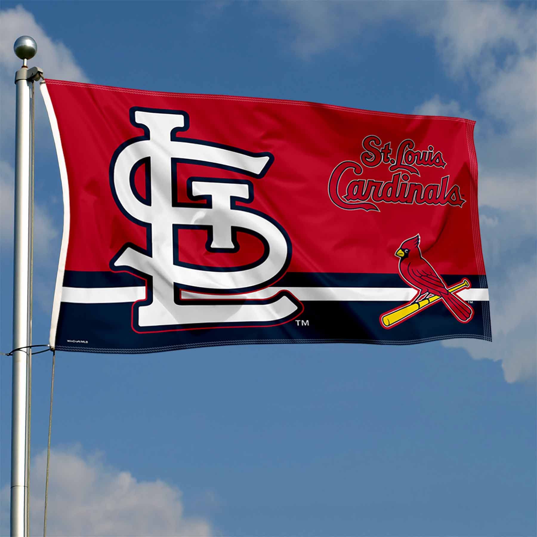 WinCraft St. Louis Cardinals Logo Insignia 3x5 Foot Grommet Banner Flag - Sports Collectibles, Sports Memorabilia, Sports Fan Shop, Sports Gifts