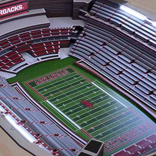 YouTheFan NCAA Oklahoma Sooners 25-Layer StadiumViews Lighted End Table - Gaylord Family Oklahoma Memorial Stadium - Sports Collectibles, Sports Memorabilia, Sports Fan Shop, Sports Gifts