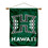 Hawaii Warriors Double Sided House Flag and Wood Banner Pole Set - Sports Collectibles, Sports Memorabilia, Sports Fan Shop, Sports Gifts