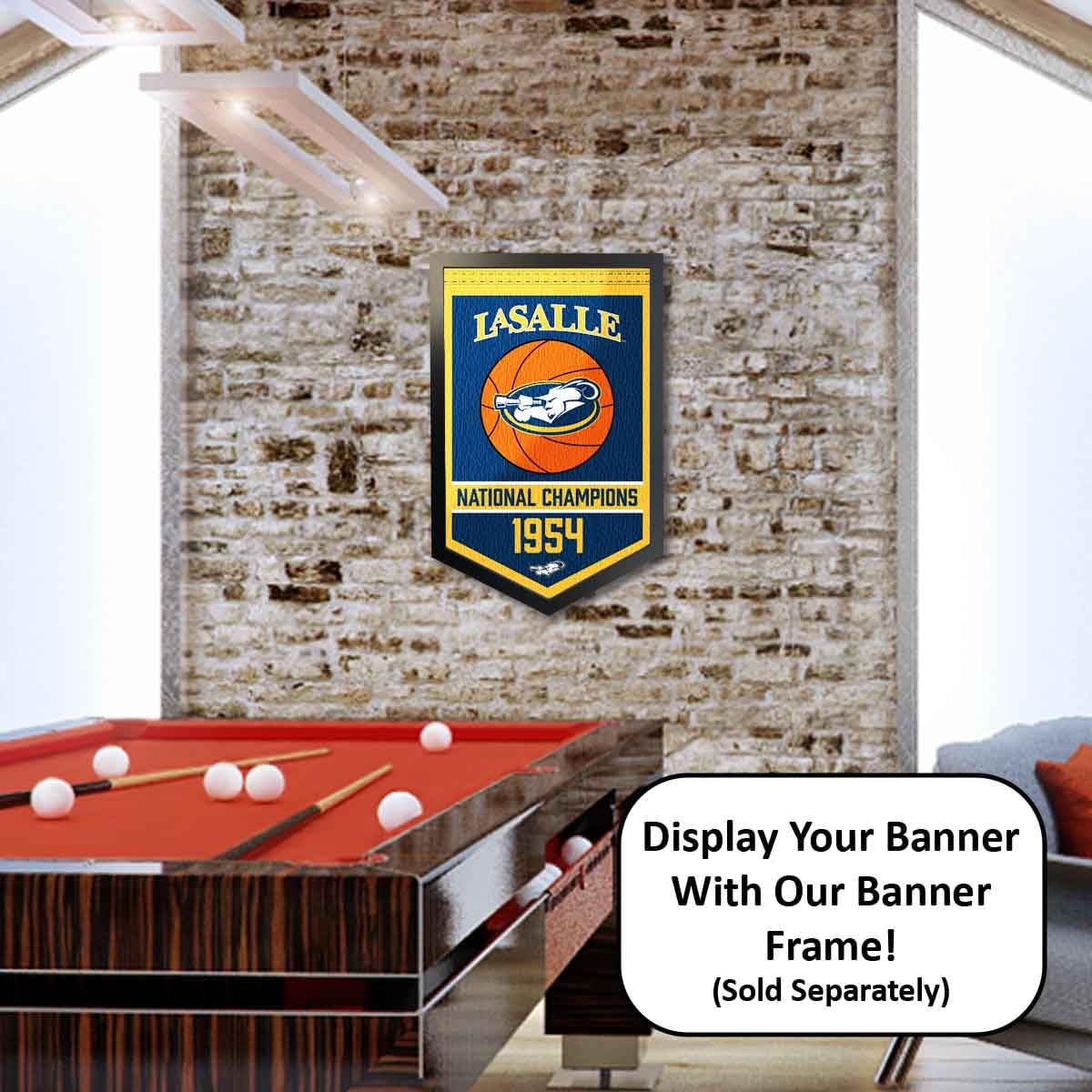 Lasalle Explorers Basketball National Champions Banner - Sports Collectibles, Sports Memorabilia, Sports Fan Shop, Sports Gifts
