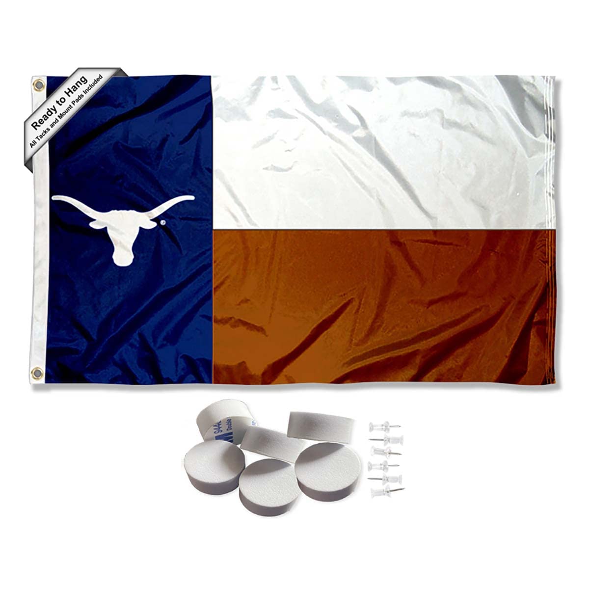 Texas Longhorns State TX Banner and Tapestry Wall Tack Pads - Sports Collectibles, Sports Memorabilia, Sports Fan Shop, Sports Gifts