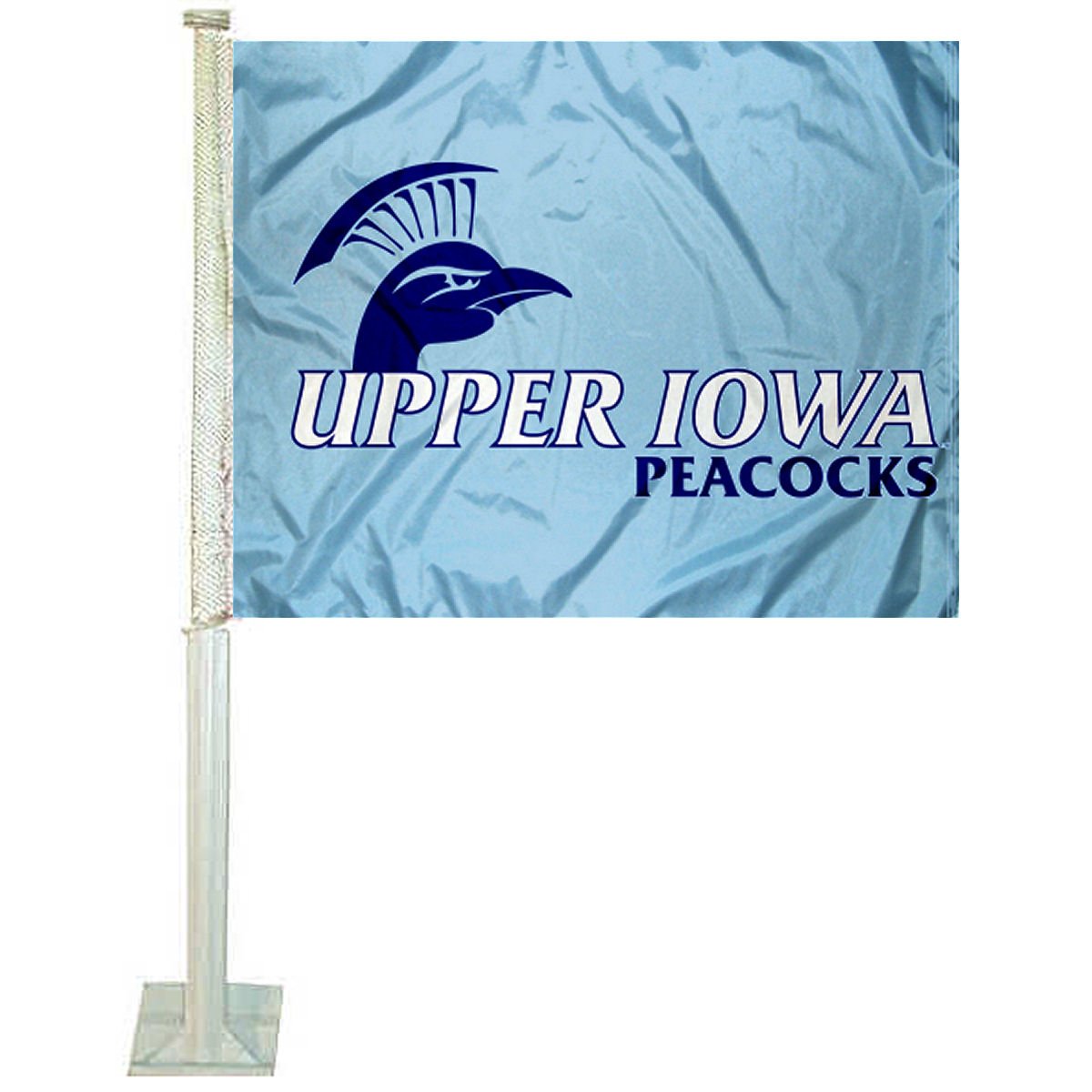 College Flags & Banners Co. Upper Iowa Peacocks Car Flag - Sports Collectibles, Sports Memorabilia, Sports Fan Shop, Sports Gifts