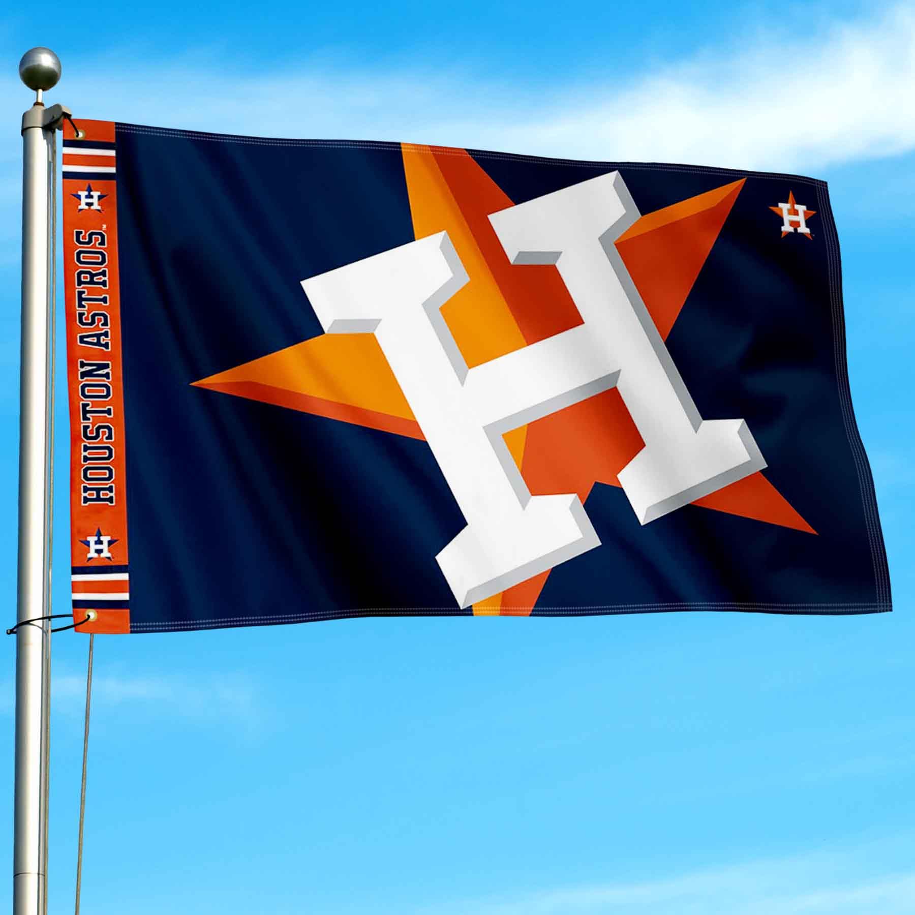 WinCraft Houston Astros Printed Header Flag 3x5 Banner - Sports Collectibles, Sports Memorabilia, Sports Fan Shop, Sports Gifts