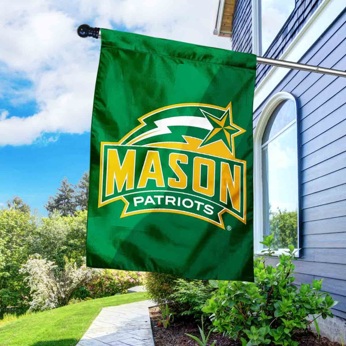 George Mason University Banner Flag with Flag Pole Set - Sports Collectibles, Sports Memorabilia, Sports Fan Shop, Sports Gifts