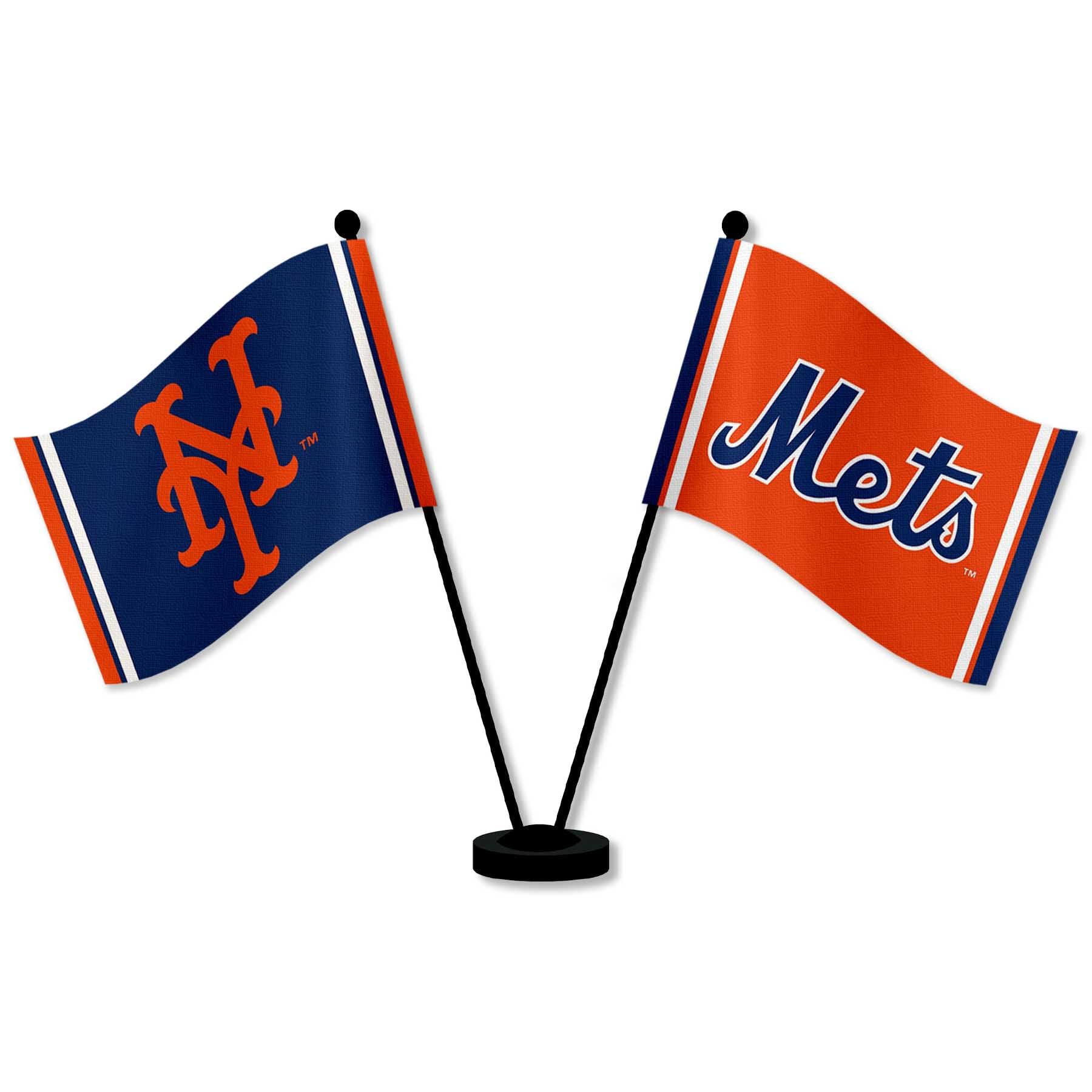 WinCraft New York Mets Desk and Table Top Flags - Sports Collectibles, Sports Memorabilia, Sports Fan Shop, Sports Gifts