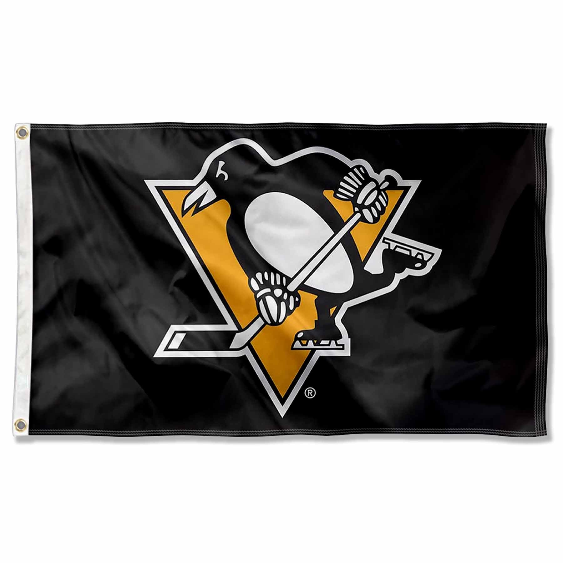 WinCraft Pittsburgh Penguins Flag - Sports Collectibles, Sports Memorabilia, Sports Fan Shop, Sports Gifts