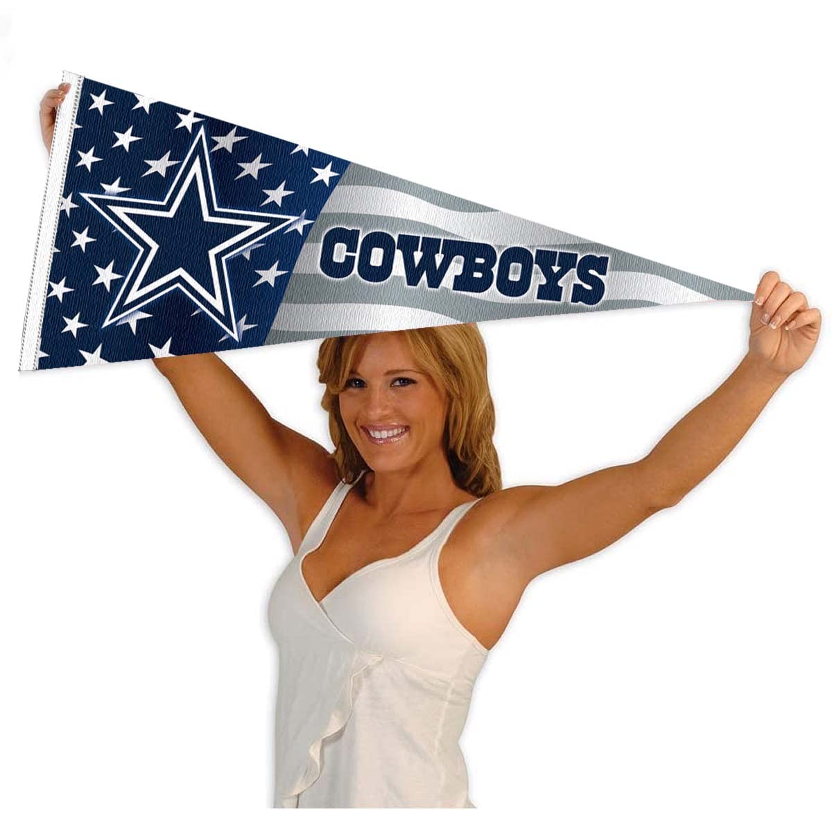 WinCraft Dallas Cowboys Nation USA Americana Stars and Stripes Pennant Banner Flag - Sports Collectibles, Sports Memorabilia, Sports Fan Shop, Sports Gifts