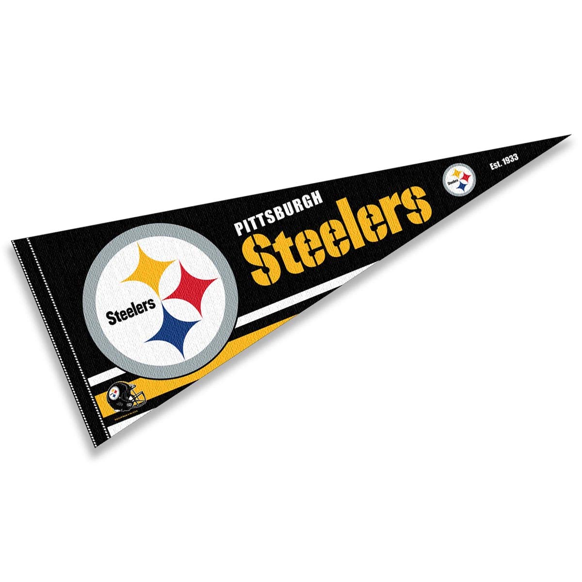 WinCraft Pittsburgh Steelers Pennant Banner Flag - Sports Collectibles, Sports Memorabilia, Sports Fan Shop, Sports Gifts