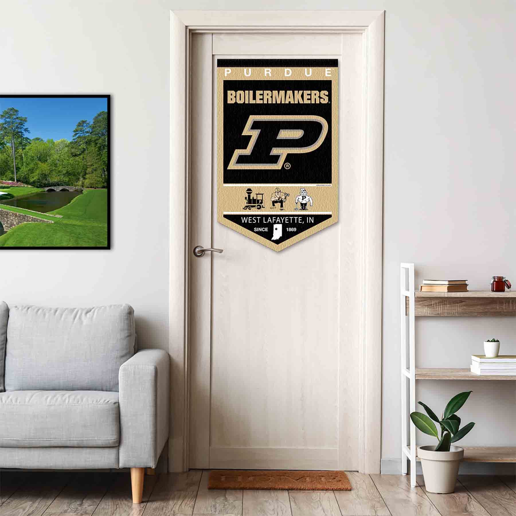 College Flags & Banners Co. Purdue Boilermakers Heritage History Banner Pennant - Sports Collectibles, Sports Memorabilia, Sports Fan Shop, Sports Gifts