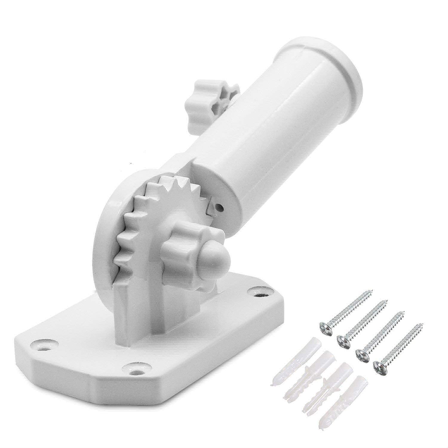 Sports Flags Pennants Company Flag Pole Bracket Adjustable Aluminum White Flagpole Holder - Sports Collectibles, Sports Memorabilia, Sports Fan Shop, Sports Gifts