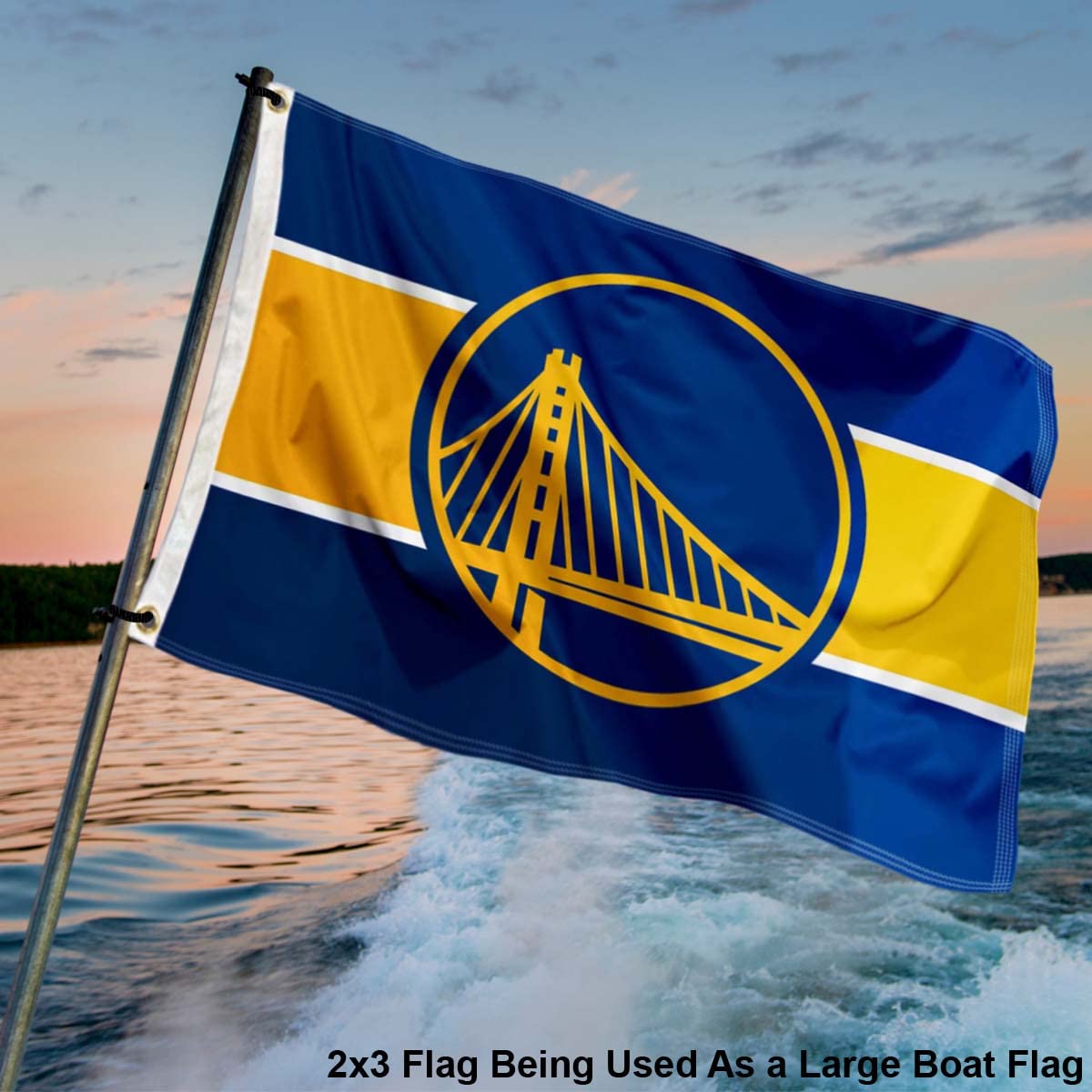 WinCraft Golden State Warriors Small 2x3 Foot Banner Flag - Sports Collectibles, Sports Memorabilia, Sports Fan Shop, Sports Gifts