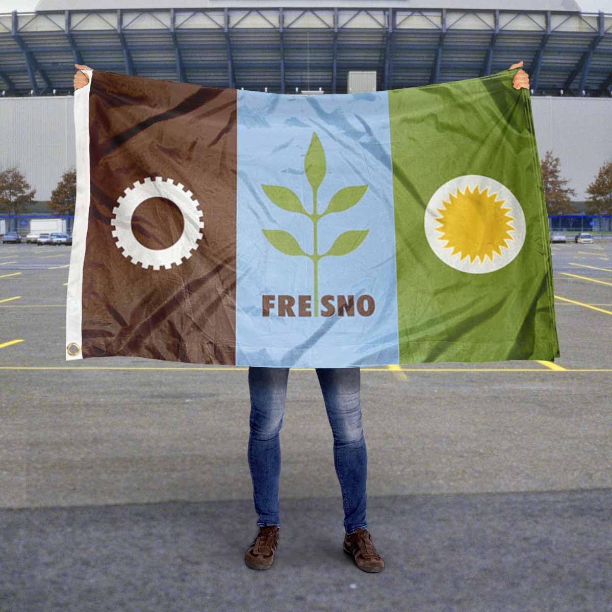 Sports Flags Pennants Company City of Fresno Flag 3x5 Foot Banner - Sports Collectibles, Sports Memorabilia, Sports Fan Shop, Sports Gifts