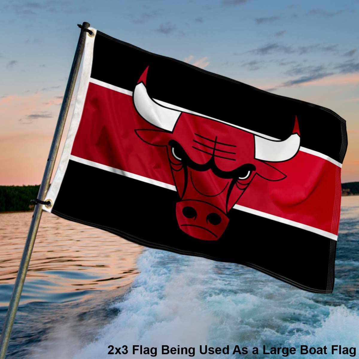 WinCraft Chicago Bulls Small 2x3 Foot Banner Flag - Sports Collectibles, Sports Memorabilia, Sports Fan Shop, Sports Gifts