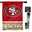 WinCraft 49ers Banner House Flag and 5 Foot Flagpole Set - Sports Collectibles, Sports Memorabilia, Sports Fan Shop, Sports Gifts