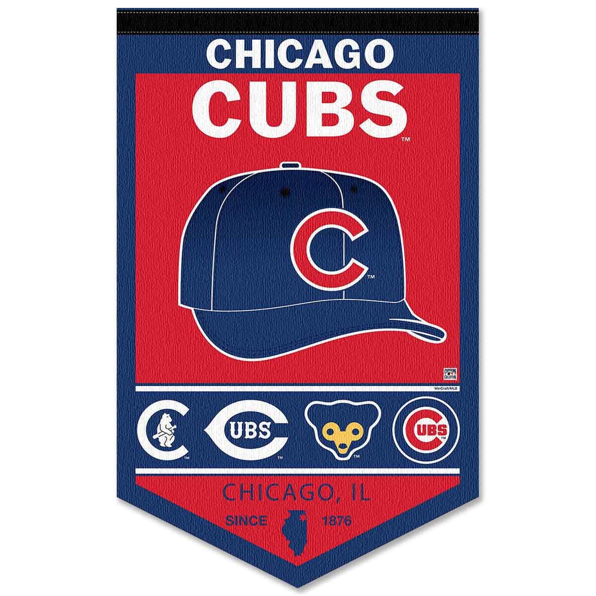 WinCraft Chicago Baseball Heritage History Banner Pennant - Sports Collectibles, Sports Memorabilia, Sports Fan Shop, Sports Gifts