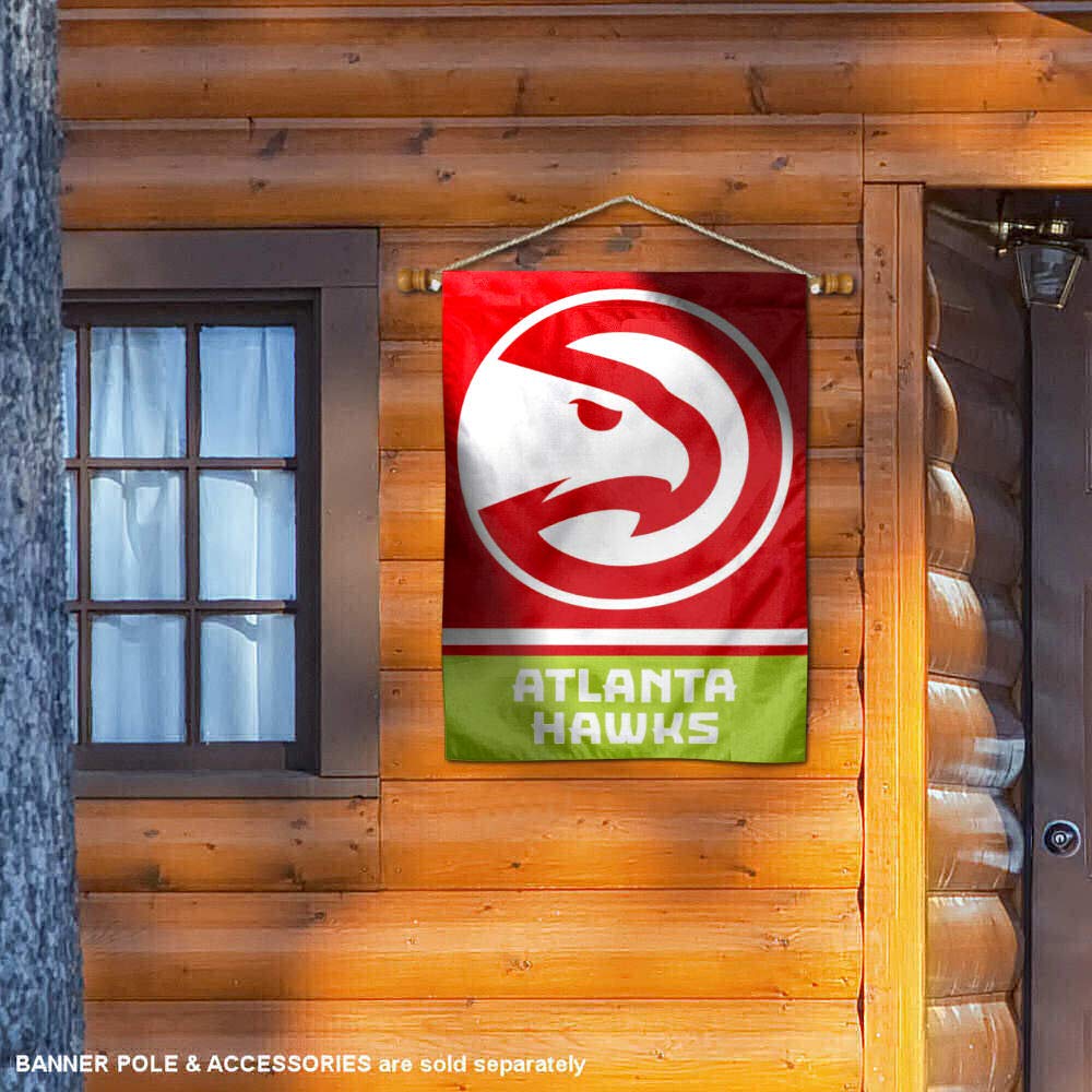 WinCraft Atlanta Hawks Double Sided House Banner Flag - Sports Collectibles, Sports Memorabilia, Sports Fan Shop, Sports Gifts